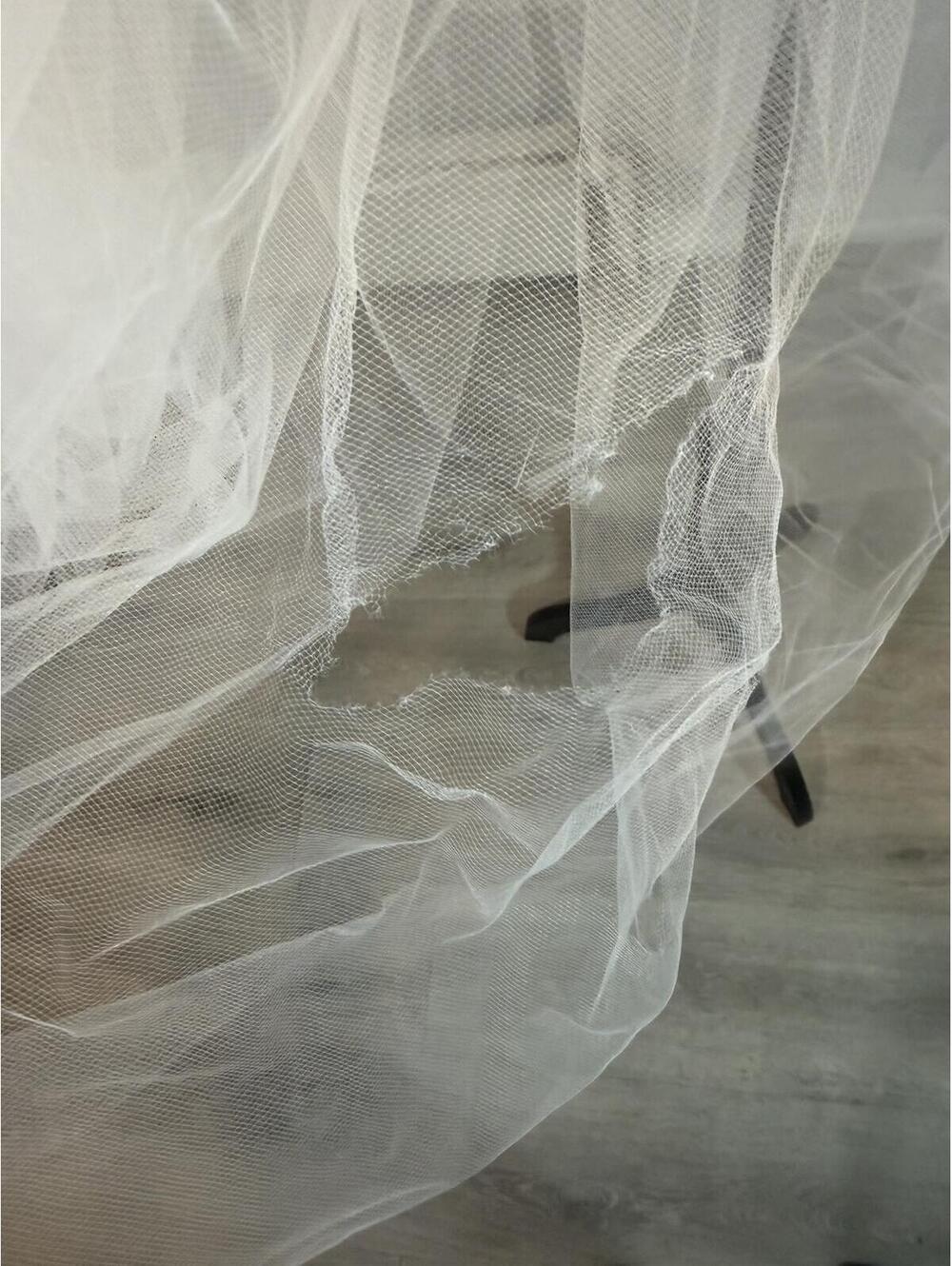 White Tulle Tutu Skirt Balletcore Fairycore Layered Mesh Mini XS - Picture 4 of 9